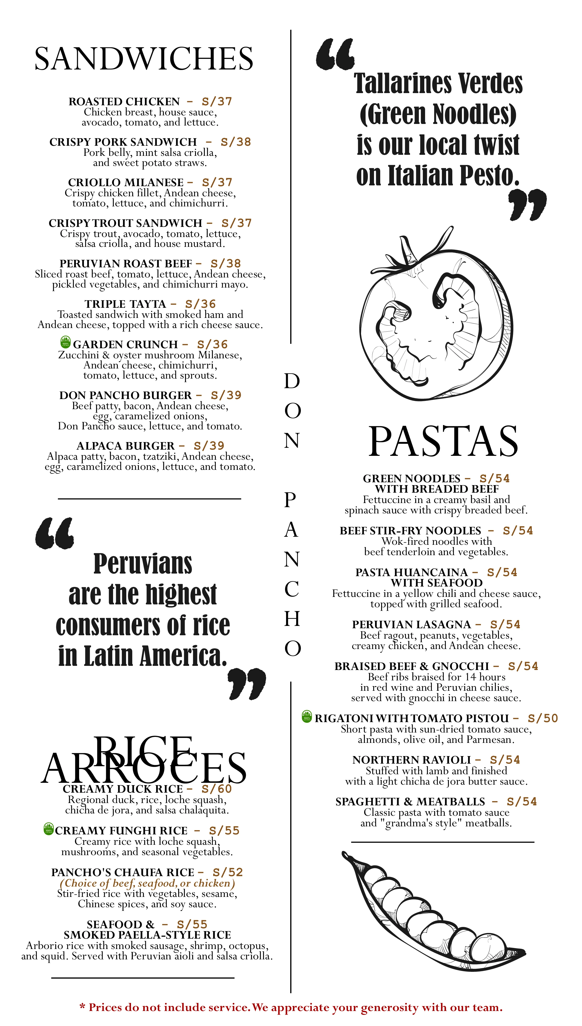 Sangucheria-Arroces & Pastas-Fondos